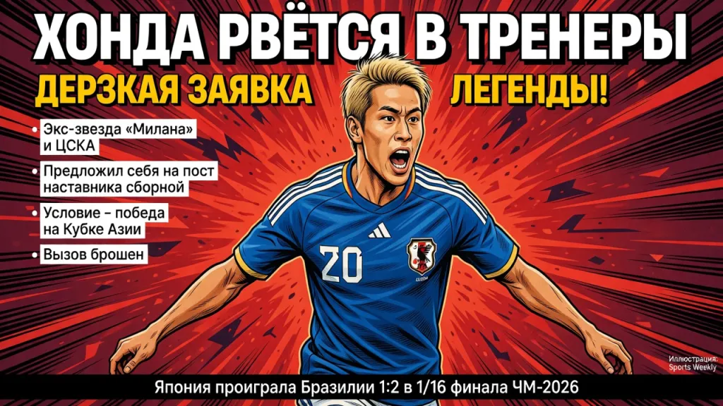 Хонда рвётся в тренеры. Дерзкая заявка легенды!